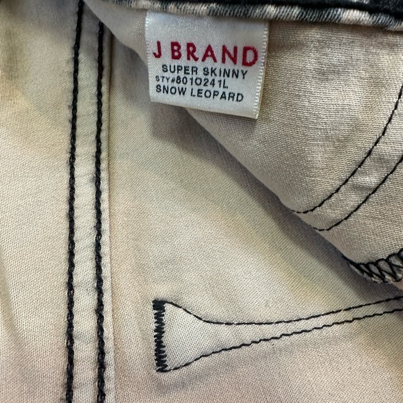 JBrand super skinny snow leopard jeans Size 28 - Picture 6 of 6